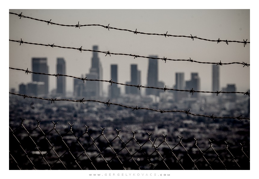 LA behind wire